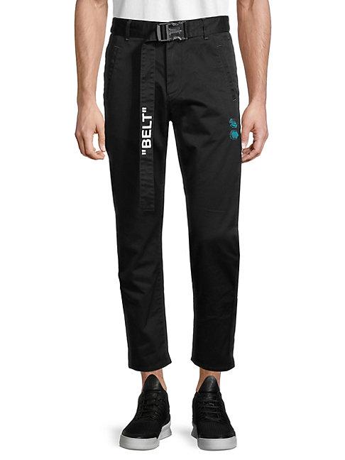 Off-white Virgil Abloh Belted Crop Chinos