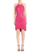Laundry By Shelli Segal Scalloped Lace Halter Dress
