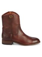 Frye Melissa Button Short Leather Boots