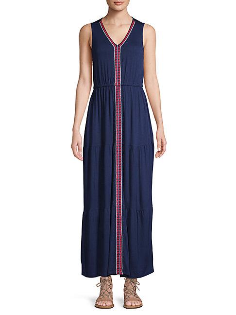Design History Embroidered Maxi Dress