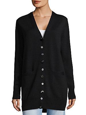 Marc Jacobs Embroidered Oversized Wool Cardigan