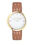 Furla My Piper White Dial Calfskin Leather Watch