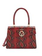Valentino By Mario Valentino Melanie Python-print Leather Top Handle Bag