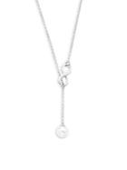 Majorica Sterling Silver & 8mm White Round Man-made Pearl Infinity Y-necklace