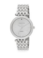 Adrienne Vittadini Ladies Silver Link Strap Watch With