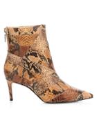 Schutz Samaira Snakeskin-embossed Leather Ankle Boots