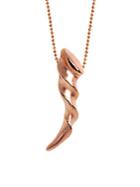 Alex Woo Sweni 14kt Rose Gold Small Horn Necklace