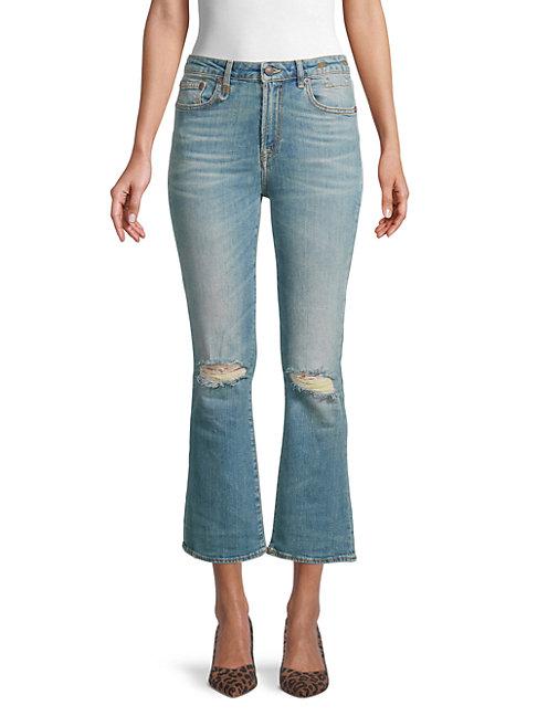 R13 Kick-fit Cropped Flare Jeans
