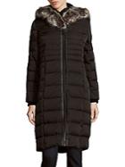 Saks Fifth Avenue Missy Faux Fur-trimmed Hooded Down Coat