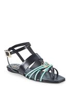 Roger Vivier Leather Strappy Flat Sandals