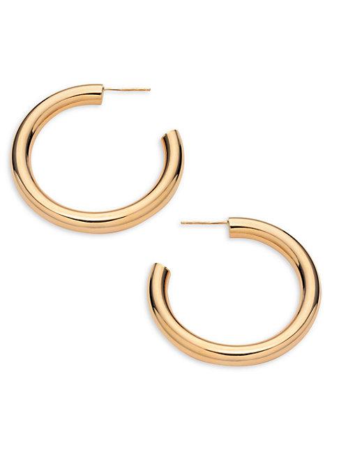 Saks Fifth Avenue 14k Yellow Gold J-tube Hoop Earrings