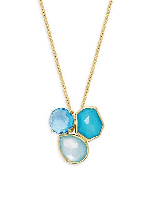 Ippolita Rock Candy 18k Yellow Gold Gemstone Cluster Pendant Necklace