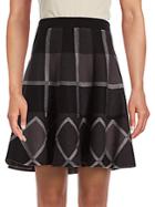 Saks Fifth Avenue Plaid A-line Skirt