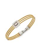 Alor 18k Yellow Gold And Stainless Steel Diamond Bracelet
