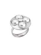Majorica Luck 8mm White Mabe Pearl & Sterling Silver Ring