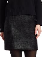Akris Punto Lacquered Tweed Mini Skirt