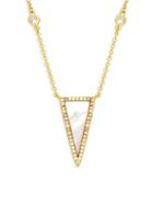 Freida Rothman Mother-of-pearl & Cubic Zirconia Triangle Necklace