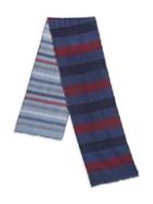 Saks Fifth Avenue Collection Double-faced Merino Wool Stripe Scarf