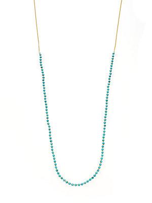 Chan Luu 18k Yellow Gold Vermeil & Turquoise Stone Necklace