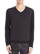 Saks Fifth Avenue Merino Wool Houndstooth Sweater