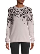 Saks Fifth Avenue Cascading Leopard-print Cashmere Sweater