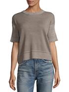 Inhabit Dropped Shoulder Cashmere And Linen Tee