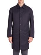 Sanyo Collection Solid Long-sleeve Trench Coat