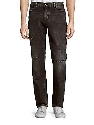 Calvin Klein Jeans Straight-leg Distressed Denim Pants