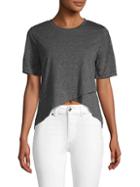 Bcbgeneration Punctured Criss-cross Cropped Tee