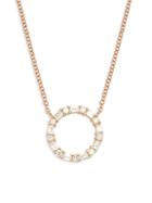 Saks Fifth Avenue 14k Rose Gold & Diamond Circle Pendant Necklace