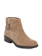Ivanka Trump Ithota Faux Fur-trimmed Suede Booties