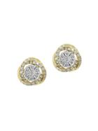 Effy 14k Yellow & White Gold Diamond Earrings
