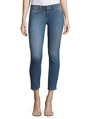 Paige Cropped Washed Jeans