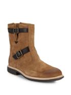 Ugg Australia Shearling-lined Suede Moto Boots