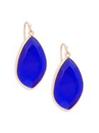 Panacea Rose Goldtone & Lapis Lazuli Drop Earrings