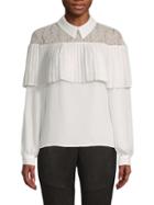 Laundry By Shelli Segal Lace Collared Top