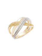 Effy Two-tone & White Diamond & Yellow Diamond Ring