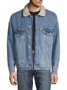 Hudson Jeans Belmont Faux Shearling-lined Denim Jacket