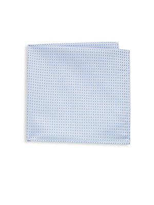 Hickey Freeman Cotton Windowpane Handkerchief