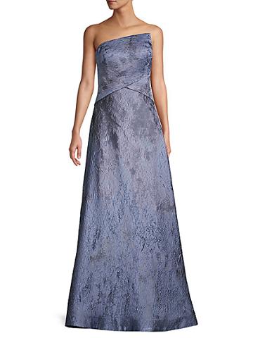 Rene Ruiz Collection Asymmetric Jacquard Strapless Gown