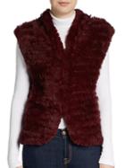 Saks Fifth Avenue Shawl-collar Rabbit Fur Vest