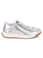 Burberry Timsbury Perforated Metallic Leather Sneakers
