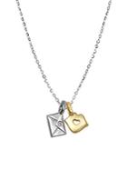 Alex Woo Silver And Diamond Mini Pendant Necklace