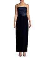 Karl Lagerfeld Social Embroidered Evening Gown