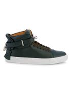 Buscemi Pebbled Leather High-top Sneakers