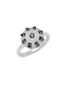 Effy Diamond & 14k White Gold Facet Solid Fill Solitaire Ring