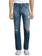 Ag Adriano Goldschmied Matchbox Slim Straight Distressed Jeans