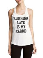 Body Rags Running Late Is My Cardio Cotton-blend Tank Top