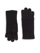 Saks Fifth Avenue Rib-knit Tech Gloves
