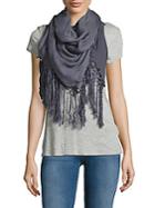 Chan Luu Solid Fringed Scarf